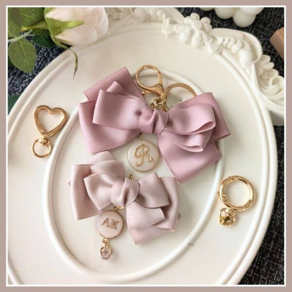 20色展開-イニシャルリボンチャーム（ビッグサイズ） - リボンSHOP